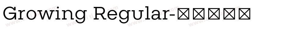 Growing Regular字体转换